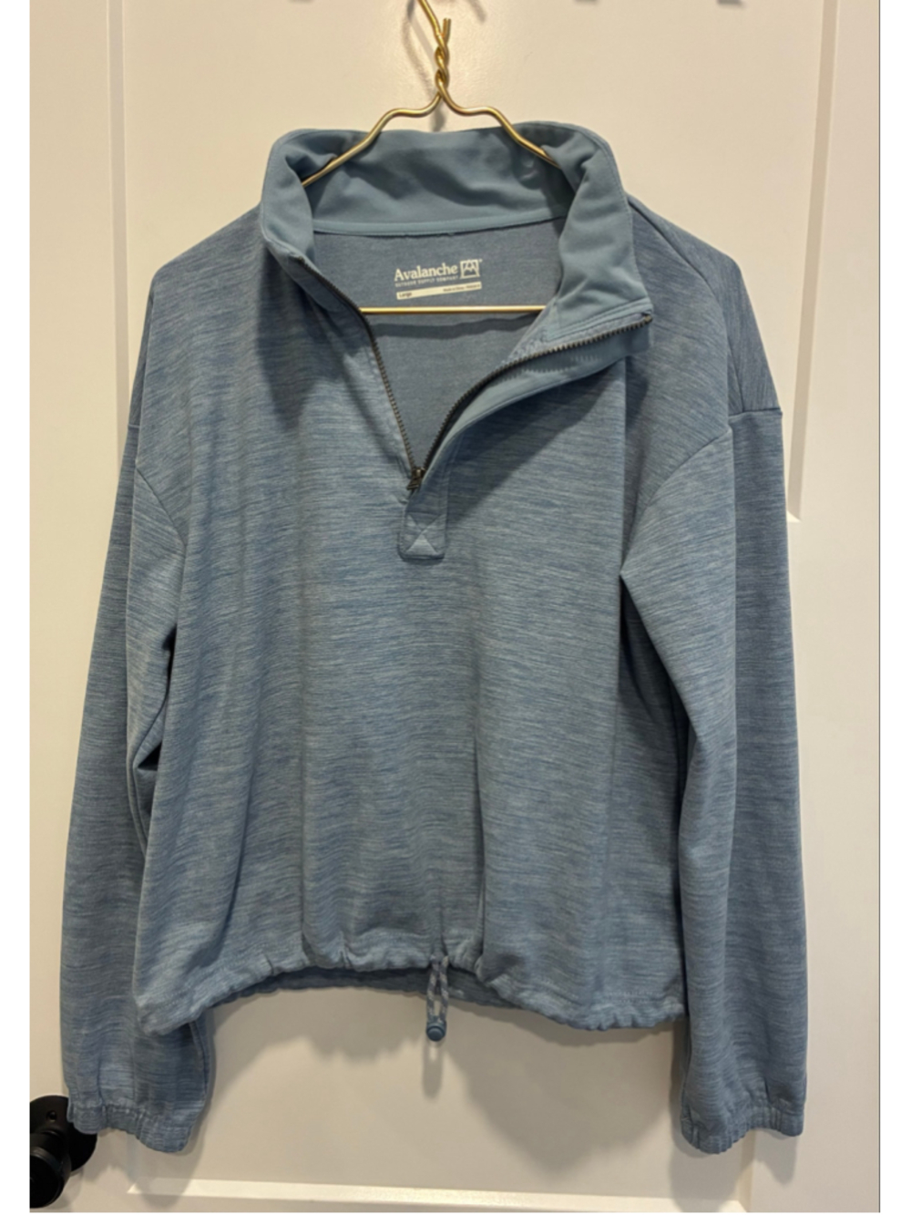 Avalanche Blue Quarter-Zip Pullover Sweatshirt women Size L
